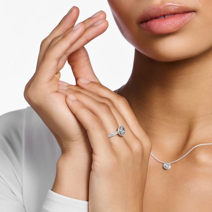 Produktbild Thomas Sabo Ring Kreis mit Weissen Steinen Pavé Silber (56, 925 Silber)