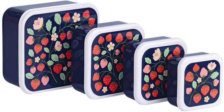 Immagine prodotto A Little Lovely Company Scatola per il pranzo, set da 4, fragole
