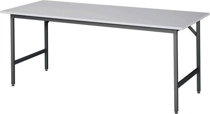 Actual product image RAU Work table Jerry B2000xD800xH800-850mm Worktop melamine, thickness 22 mm Frame anthraciteg,... (83 cm, 204.50 cm)