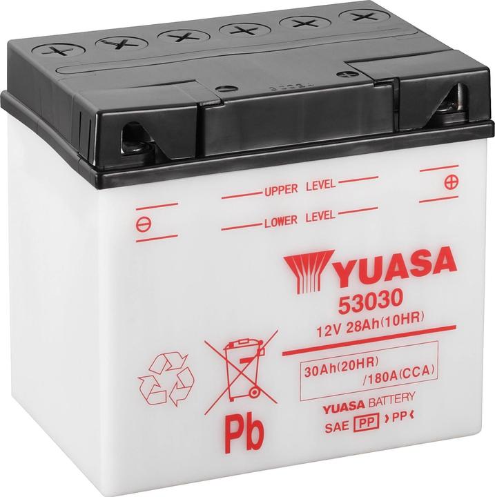Yuasa Motorradbatterie 12V 30Ah 180A (12 V, 30 Ah, 180 A)
