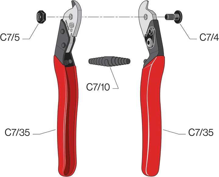 Actual product image Felco Cable shears (Ø7mm) C7 (190 mm)
