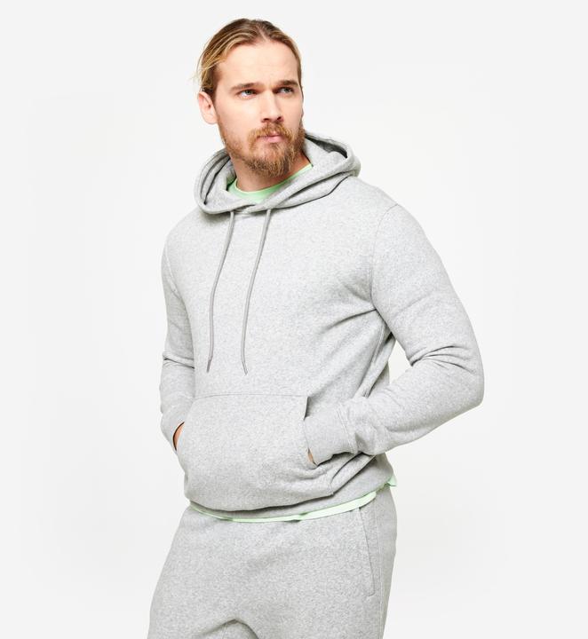 Actual product image Domyos Men's warm cotton sweatshirt - grey (S)