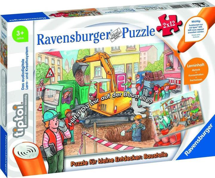 Produktbild tiptoi Puzzle für kleine Entdecker: Baustelle (12 Teile)