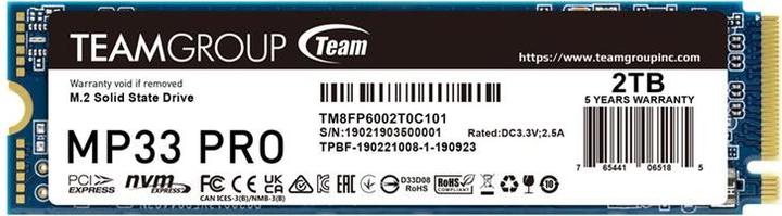 Produktbild Teamgroup MP33 Pro (2000 GB, M.2 2280)