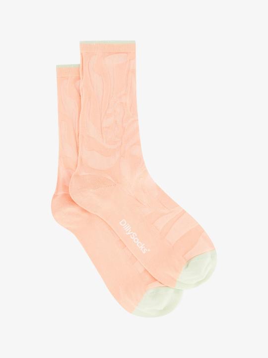 Immagine prodotto DillySocks Calze di pesca sbriciolate Premium di colore arancione chiaro (Confezione singola, 35 - 38)