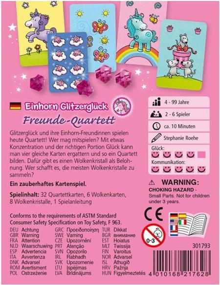Produktbild Haba Einhorn Glitzerglück Freunde-Quartett (Deutsch)