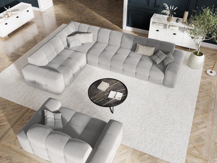 Actual product image Micadoni Velvet Left Corner Sofa, "Kendal", 6 Seats, 332x231x79Made in Europe (Corner sofa)