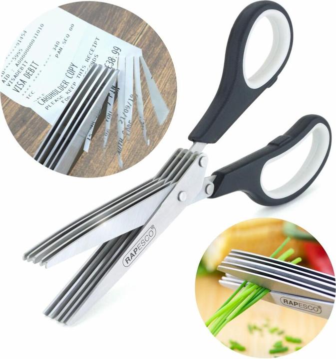 Produktbild Rapesco Kräuterschere Papierschredder- und Kräuterschere schwarz-grau 20,0 cm