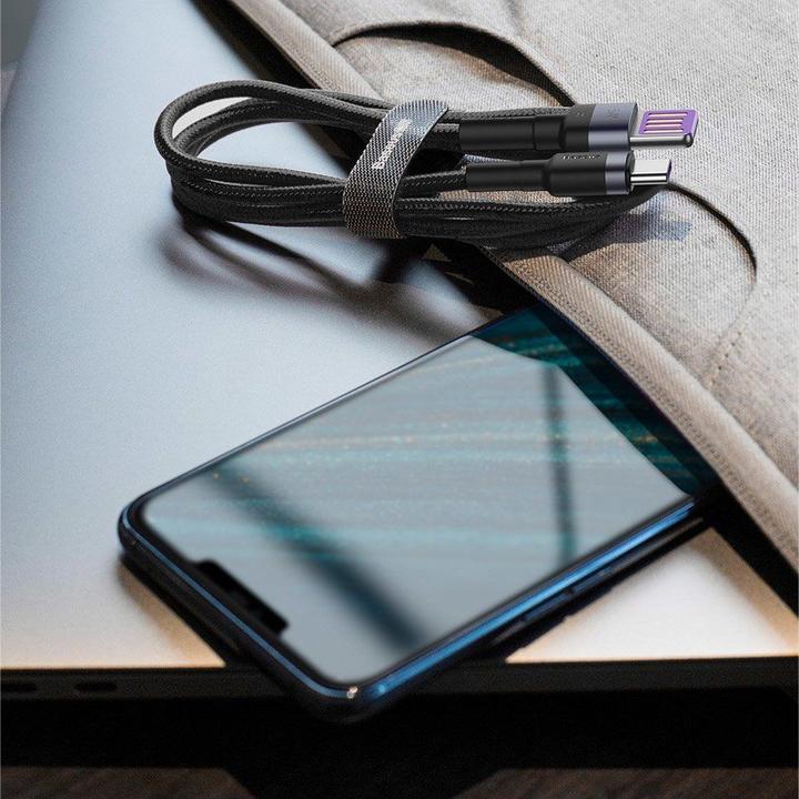 Actual product image Baseus Cafule HW Quick Charging Data cable USB Double-sided Blind Interpolation For Type-C 40W 1m Gray b... (1 m, USB 3.2 Gen 2, 40 W)