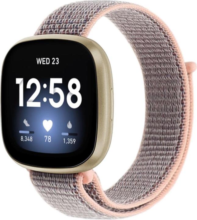 Actual product image Cover-Discount Fitbit Versa / Sense - Nylon Wristband Velcro Pink (Nylon)