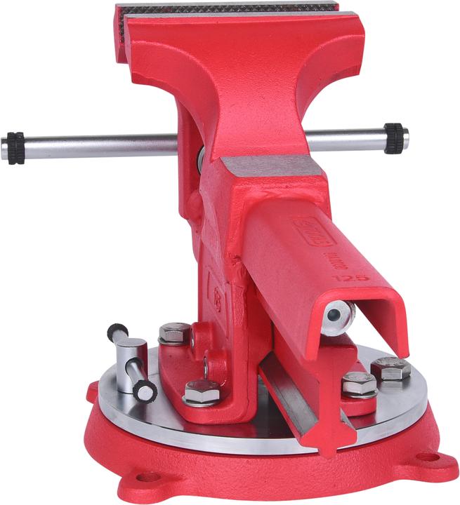 Image du produit KS Tools Etau parallèle avec plateau tournant, longueur de mors 120 mm, avec mors tubulaire (120 mm)