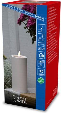 Actual product image LED Kunststoffkerze sand 1875-970 Aussen 1875-970 6h Timer D7 H15cm 2xAA