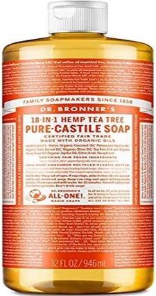Actual product image Dr. Bronner's 18-IN-1 Tea tree (Liquid soap, 945 ml)