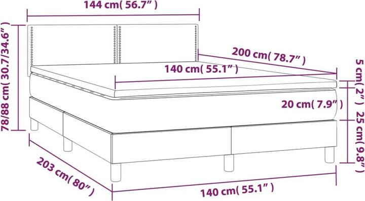 Produktbild VidaXL Yarkona (140 x 200 cm, 140 x 200 cm)