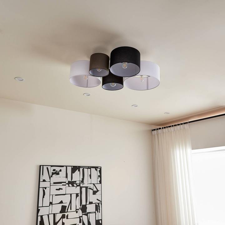 Actual product image Lindby Lettie Ceiling Lamp in Textile, 5 Flames (E27)
