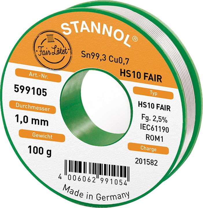Actual product image Stannol HS10 Solder (Soldering Coil Kit)