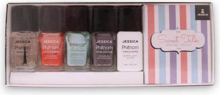 Image du produit Jessica Cosmetics Sweet Talk Spring Treats Base Coat et 3 couleurs vives avec Finale Shine - Set (Vernis couleur)