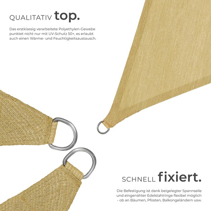 Produktbild tectake Sonnensegel (360 x 360 x 360 cm)
