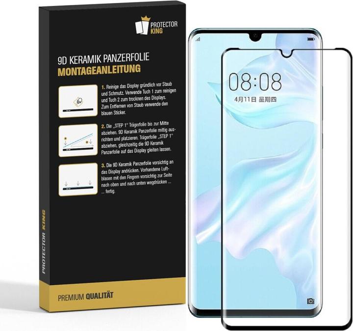 Actual product image Protectorking 3x Ceramic-Glass Full Cover HD Klar (3 Piece, Huawei P30 Pro)