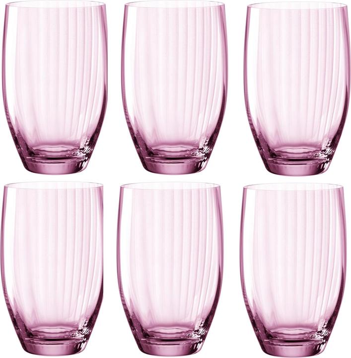 Leonardo Longdrinkglas Poesia 460 ml, 6 Stück, Rosa (4.60 dl, 6 x, Longdrinkgläser)