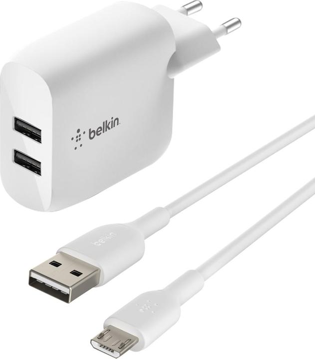Produktbild Belkin Dual USB-A Ladegerät, 24W incl. Micro-USB Kabel 1 (12 W)