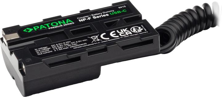 Actual product image Patona USB-C input battery adapter NP-FZ100 (Direct current couplers)
