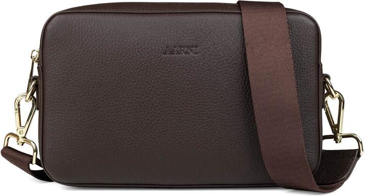 Produktbild Aarni Large Crossbody Bag, dark brown/gold