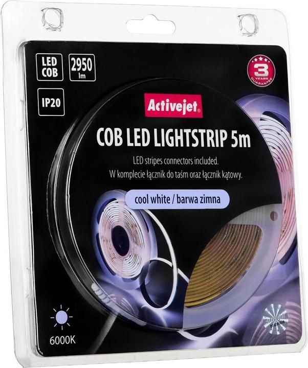 Produktbild Activejet AJE-COB zim LED Strip Universalstreifenleuchte Indoor (Kaltweiss, 500 cm, Indoor)