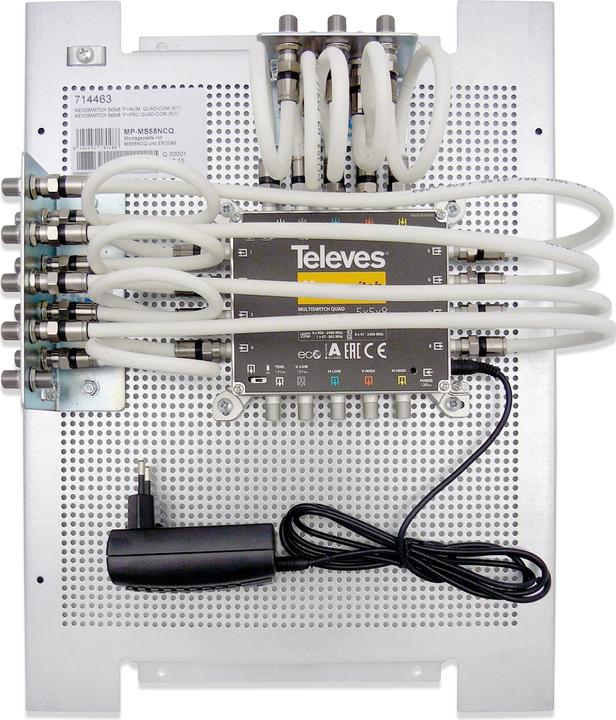 Produktbild Televes GmbH Multischalter 12,70cm (5") 8 Nevo m.Montageplatte MP-MS58NCQ