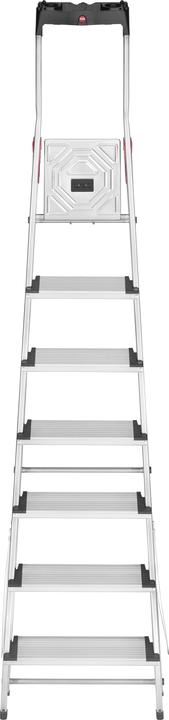 Immagine prodotto Hailo L80 ComfortLine, scaletta di sicurezza in alluminio, 7 gradini (Stile, 140 cm)