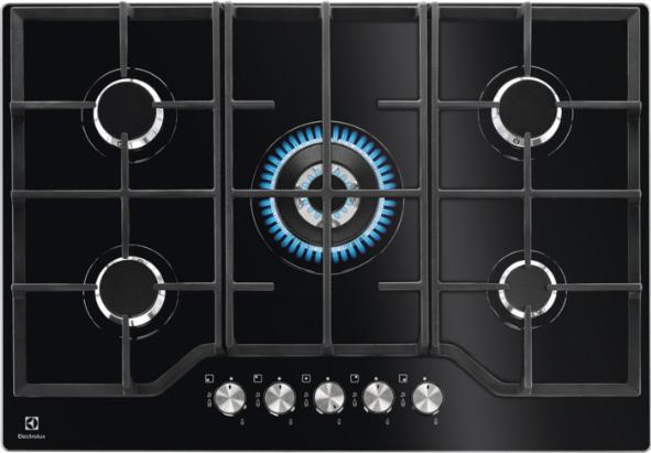 Electrolux EGG7536K Table de cuisson à gaz sur Glas