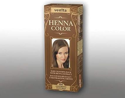 Image du produit Venita - Henna Color Coloring Lotion From Henna 114 Golden Brown 75Ml (114 Marron doré)