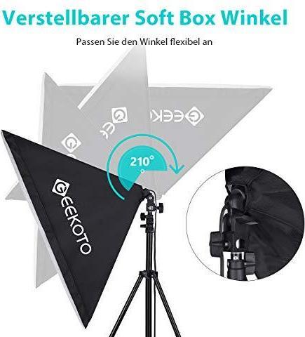Actual product image Geekoto Softbox set photo studio
