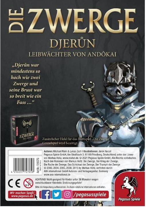 Image du produit Pegasus 51937G - Djerun - Pack de personnages : Les nains, dès 10 ans (extension, édition FR) (Allemand)