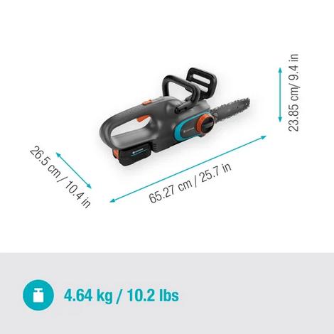 Actual product image Gardena Akku-Kettensäge PowerSaw 250/18V P4A solo (Battery chain saw)