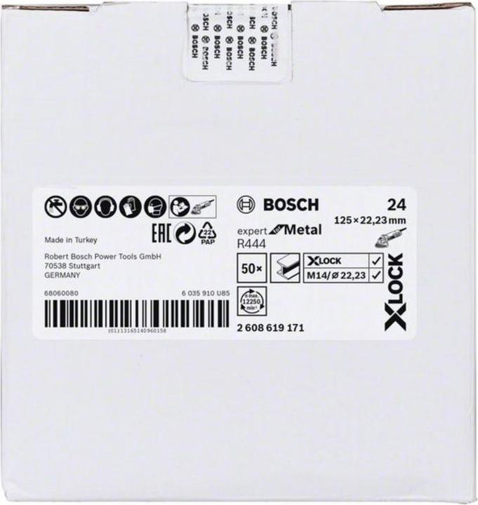Actual product image Bosch Professional Zubehör X-LOCK fibre disc, Ø125 mm, K 24, R444, Expert for Metal, 1 pc. (24)