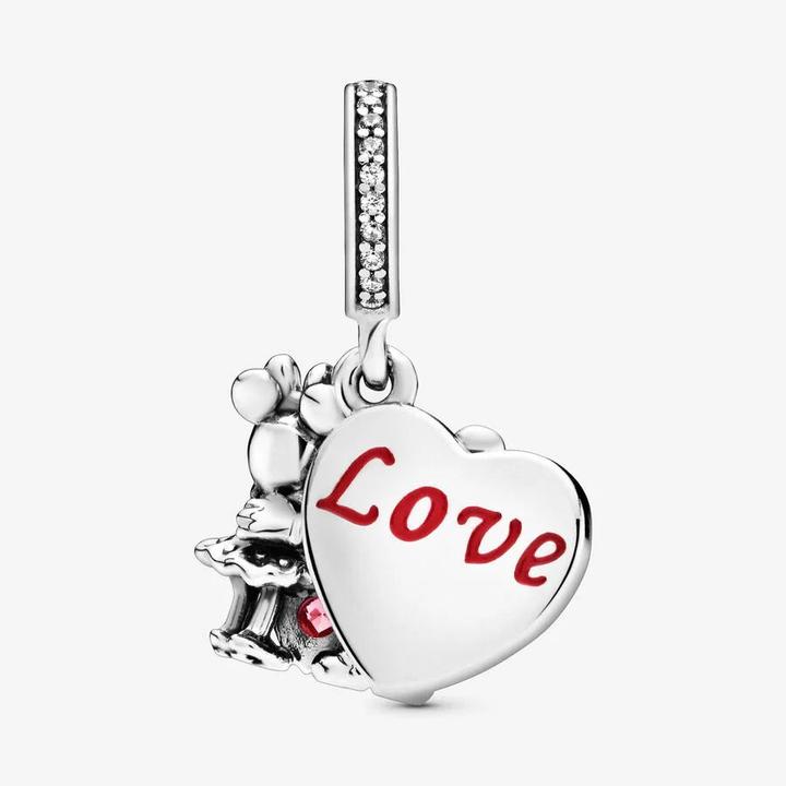 Actual product image Pandora Minnie & Mickey With Love dangle Charms/Beads (Silver 925)