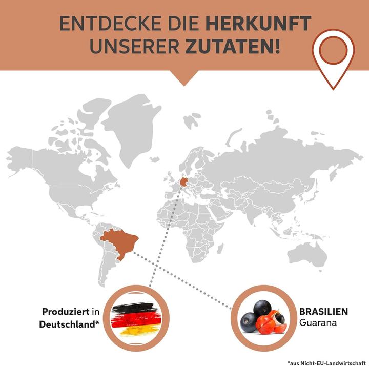 Produktbild Eltabia Guarana Pulver aus Brasilien | Natürliches Koffein in Premium Rohkost-Qualität als Kaffee-Ersatz (Pulver, 100 g)