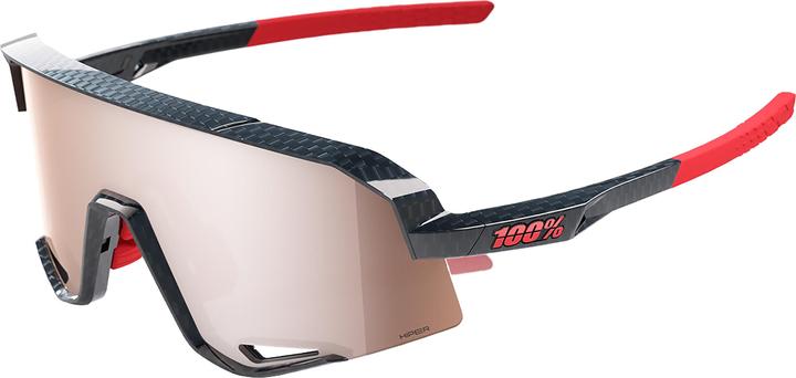 Actual product image 100% Slendale - Gloss Crabon Fiber - HiPPER Crimson-Silver L (Gloss Carbon Fibre, HiPER Crimson-Silver Lens)