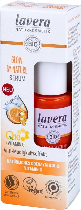Produktbild Lavera GLOW BY NATURE Serum Vegan Moisturizing Anti-Aging with Q10 and Vitamin C 30ml - Orange (30 ml)