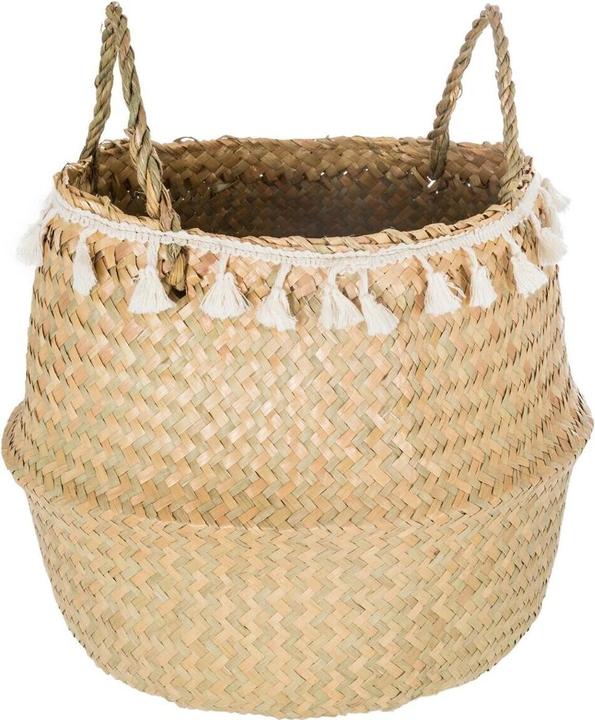 Atmosphera panier seagr plaque pompons pliable mm, sable (1 x)