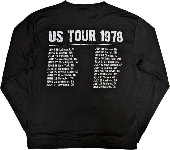 Actual product image The Rolling Stones Unisex Adult US Tour 1978 Back Print Sweatshirt (XL)