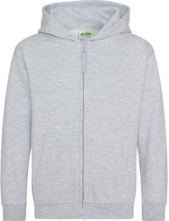 Actual product image Awdis Childrens/Kids Heather Full Zip Hoodie (152, 158)