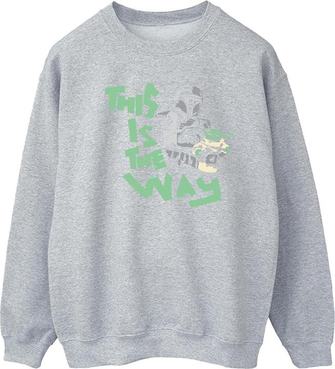 Actual product image Star Wars Mens The Mandalorian This Is The Way Duo Sweatshirt (S)