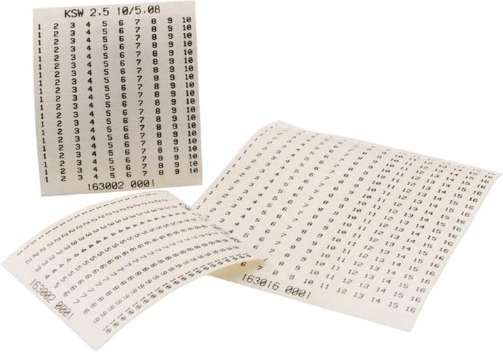 Weidmüller Marcatore terminale ws RM=5,08mm 1-10 1705820001