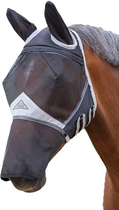 Produktbild Shires Pferde Fliegenmaske mit Ohren & Nase Feines Netzmaterial