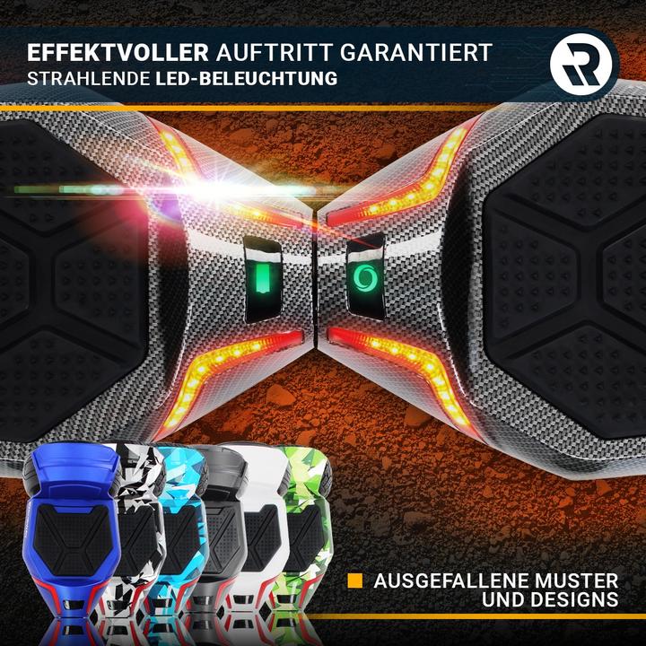 Produktbild Robway Hoverboard X2 E-Balance Board Scooter Elektro Roller Smart Self Balance (Carbon Offroad)