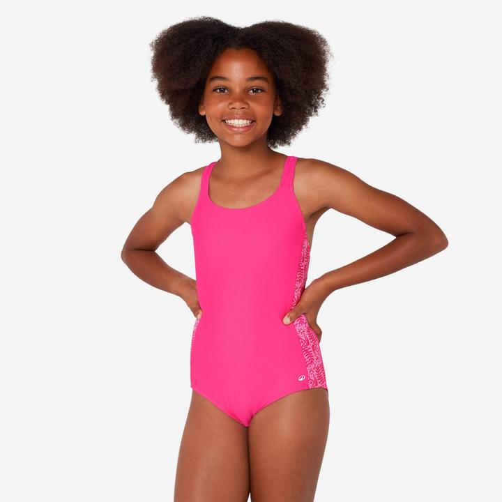 Produktbild Nabaiji Girls’ swimming 1-piece swimsuit - 100 Viki pink (8, 9, 10)