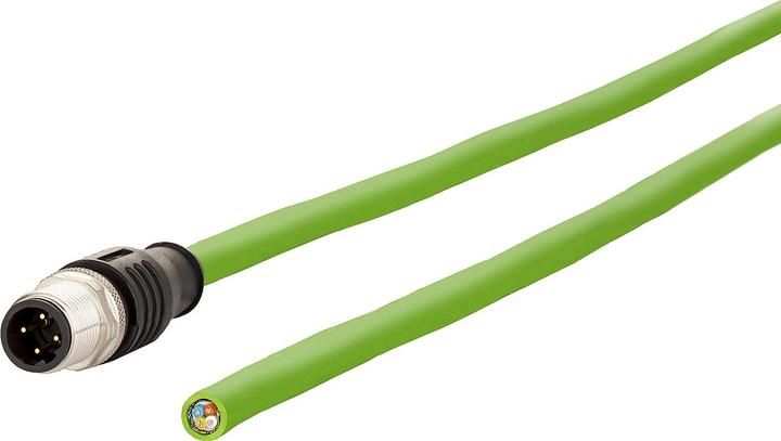 Produktbild Metz Connect Anschlussleitung M12 Stecker 4-polig D-kodiert (F/FTP, CAT5e, 10 m)