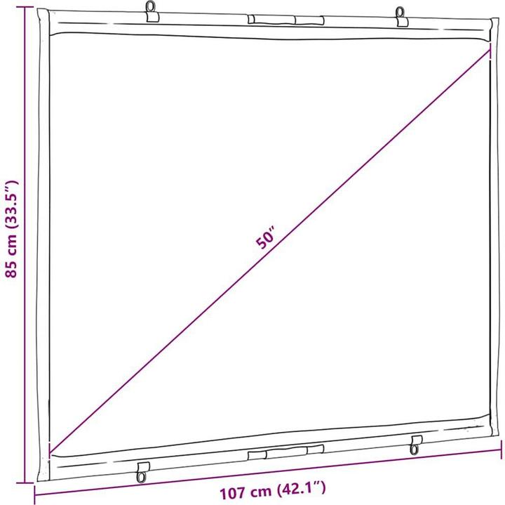 Produktbild VidaXL Beamer Leinwand Wandhängend 50 Zoll 4:3 Projektionswand Leinwand (50", 4:3)